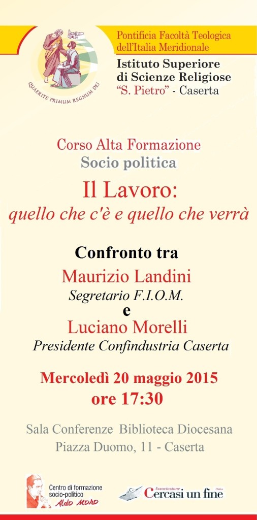 Invito Corso Socio Politico.  Landini - Morelli