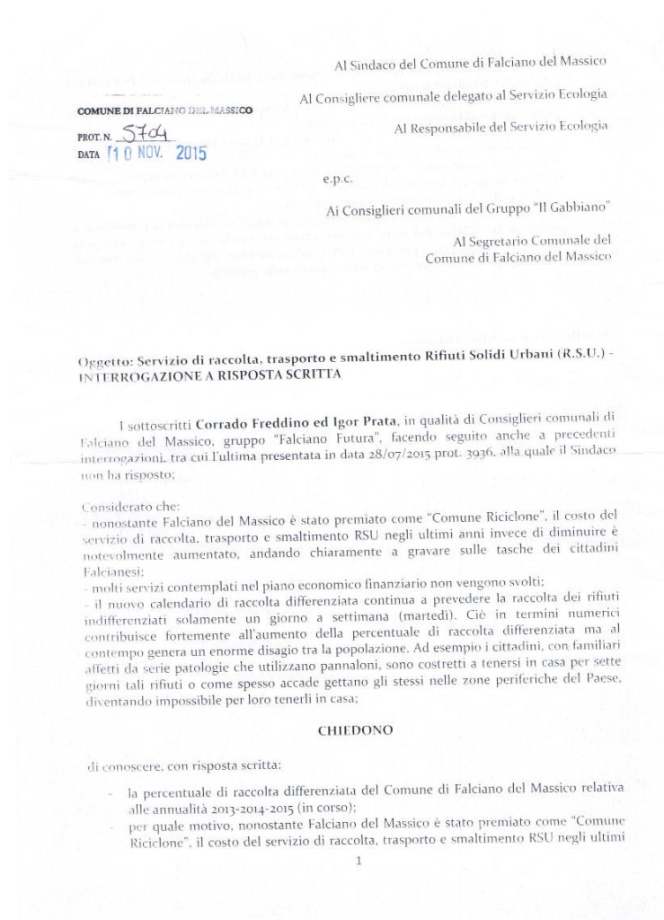 Interrogazione - 1