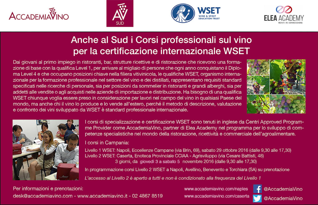 Manifesto corsi WSET