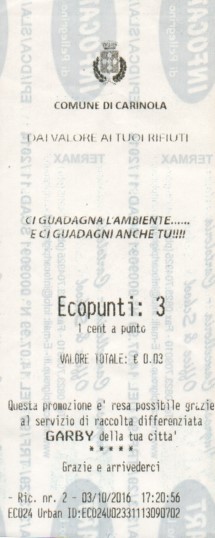 Ecopunti regalati!