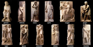 sculture di benedetto antelami XIII sec. dal battistero di parma