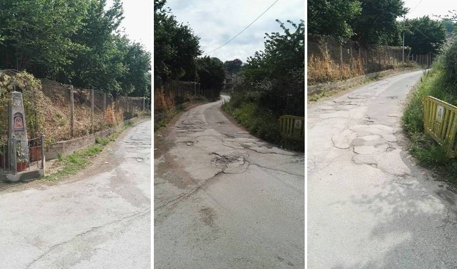 Stradina che congiunge la Stele votiva al Santuario 