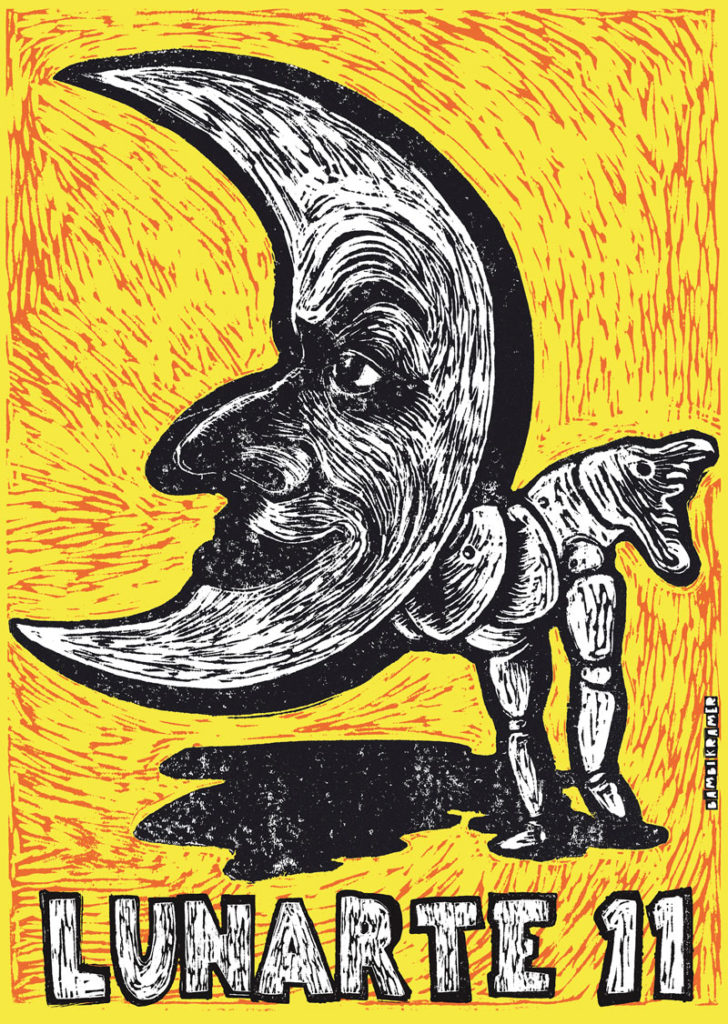 Poster Lunarte 2017 con il logo di Bambi Kramer