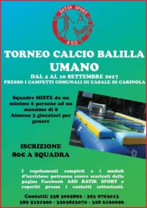 SPORT CONTEMPORANEO 2017 presenta il Calcio Balilla umano